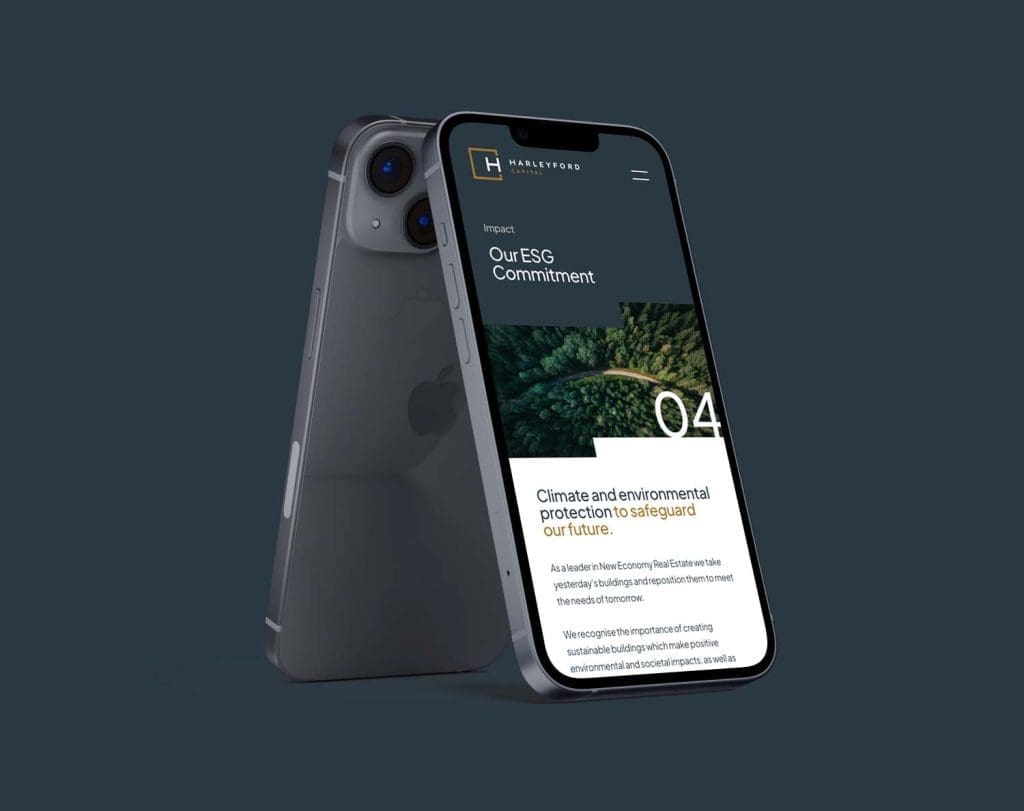 Harleyford Capital - mobile web design real estate brand Harleyford Capital - mobile web design