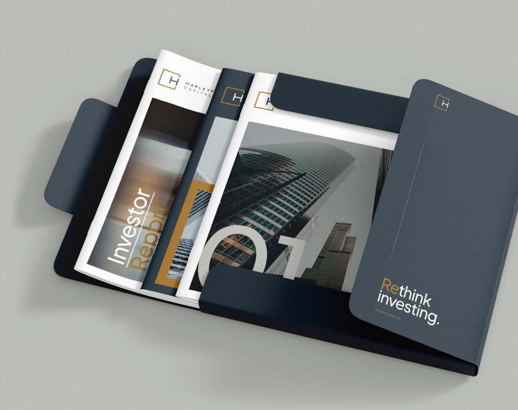 Harleyford Capital - real estate brochure design Harleyford Capital - real estate brochure design