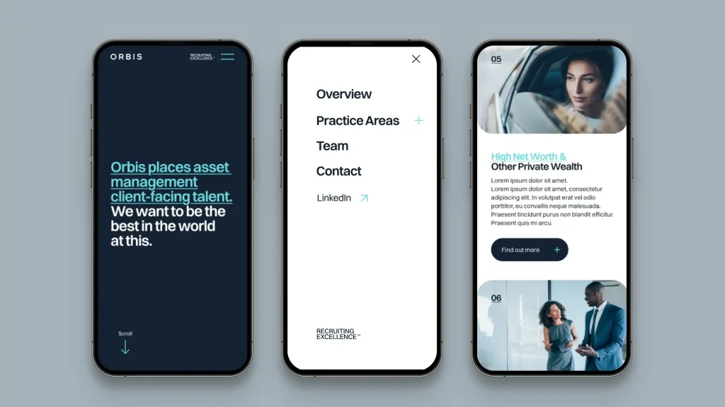 Orbis Talent Partners Mobile Website Design