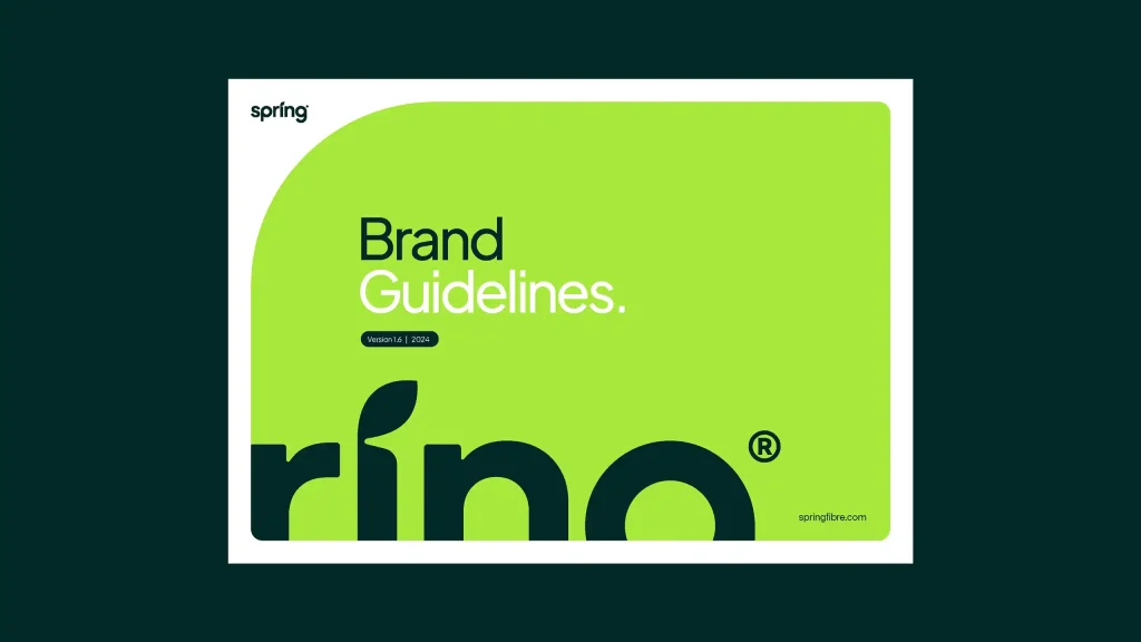 Spring Fibre Brand Guidelines – 2024 Cover