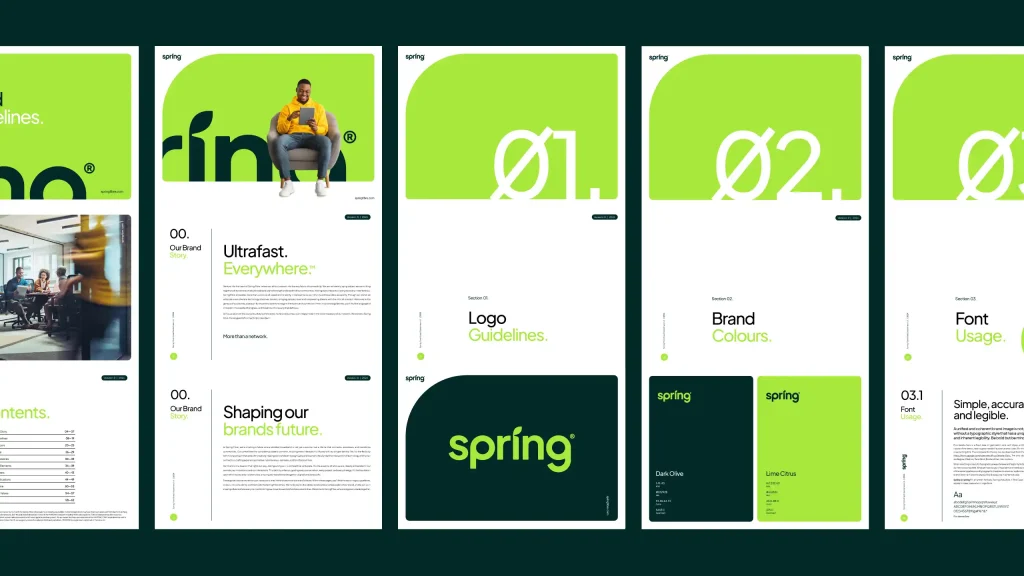 Spring Fibre Guidelines – Fonts, Colours & Logo