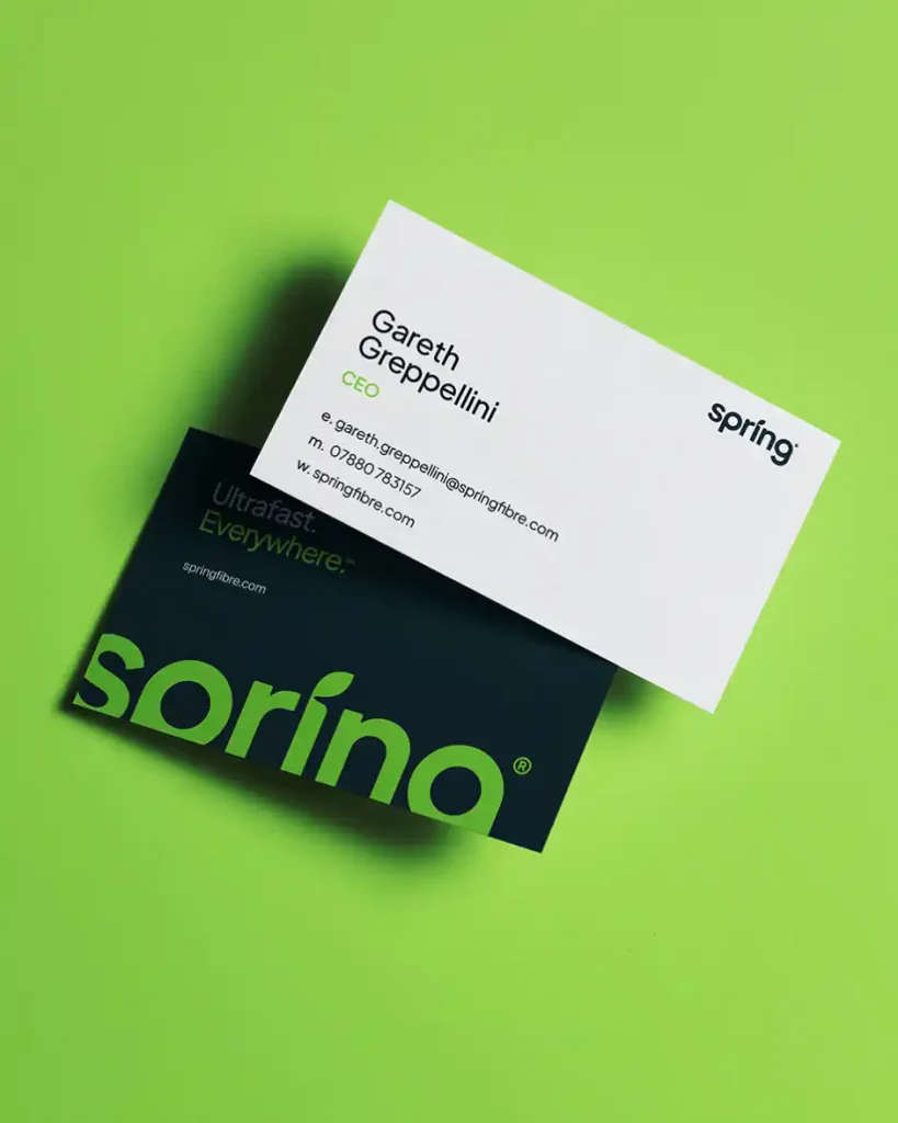 Branded Business Card – Spring Fibre Identity