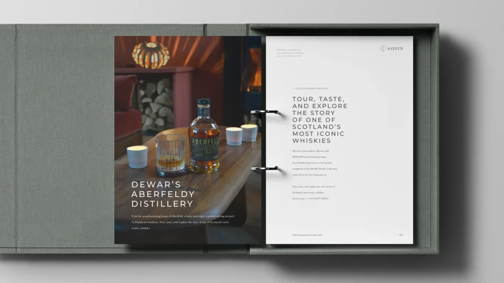 Aodin Experience Guide — Dewar’s Aberfeldy Distillery