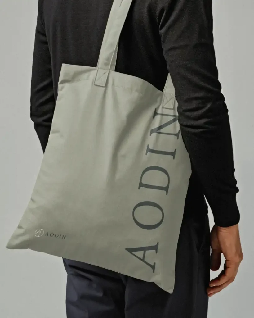 Aodin Branded Tote Bag — Minimalist Identity Design
