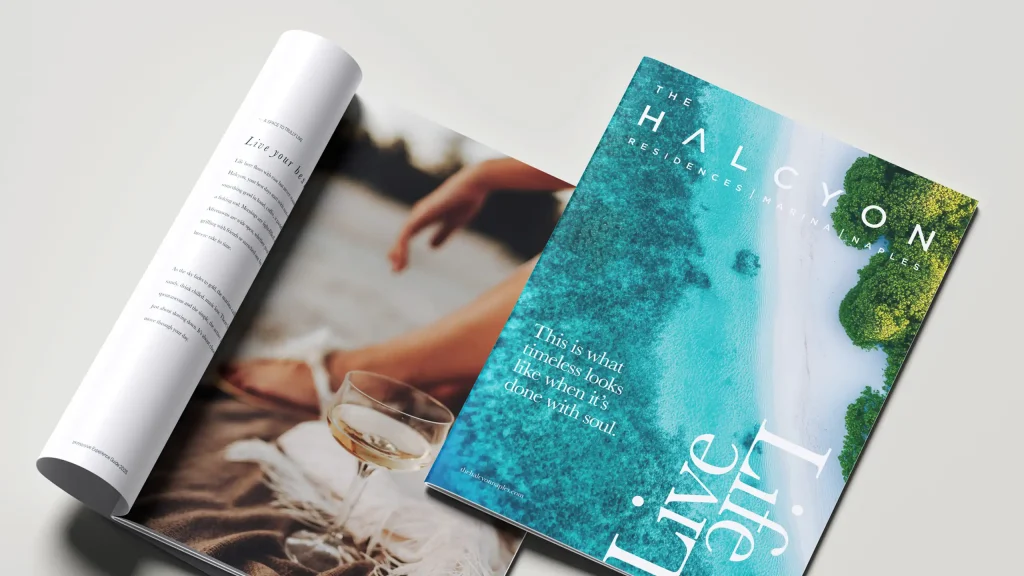 The Halcyon residential development brochure design
