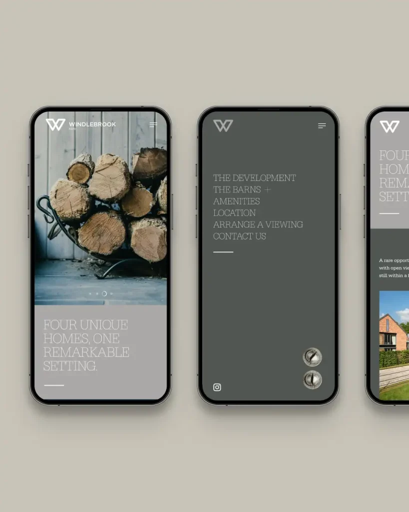 Windlebrook Park website – mobile design