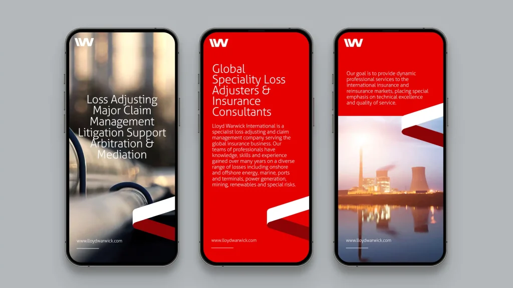 Lloyd Warwick International mobile website design