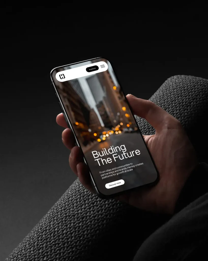Henley Investment Management responsive website design shown on mobile